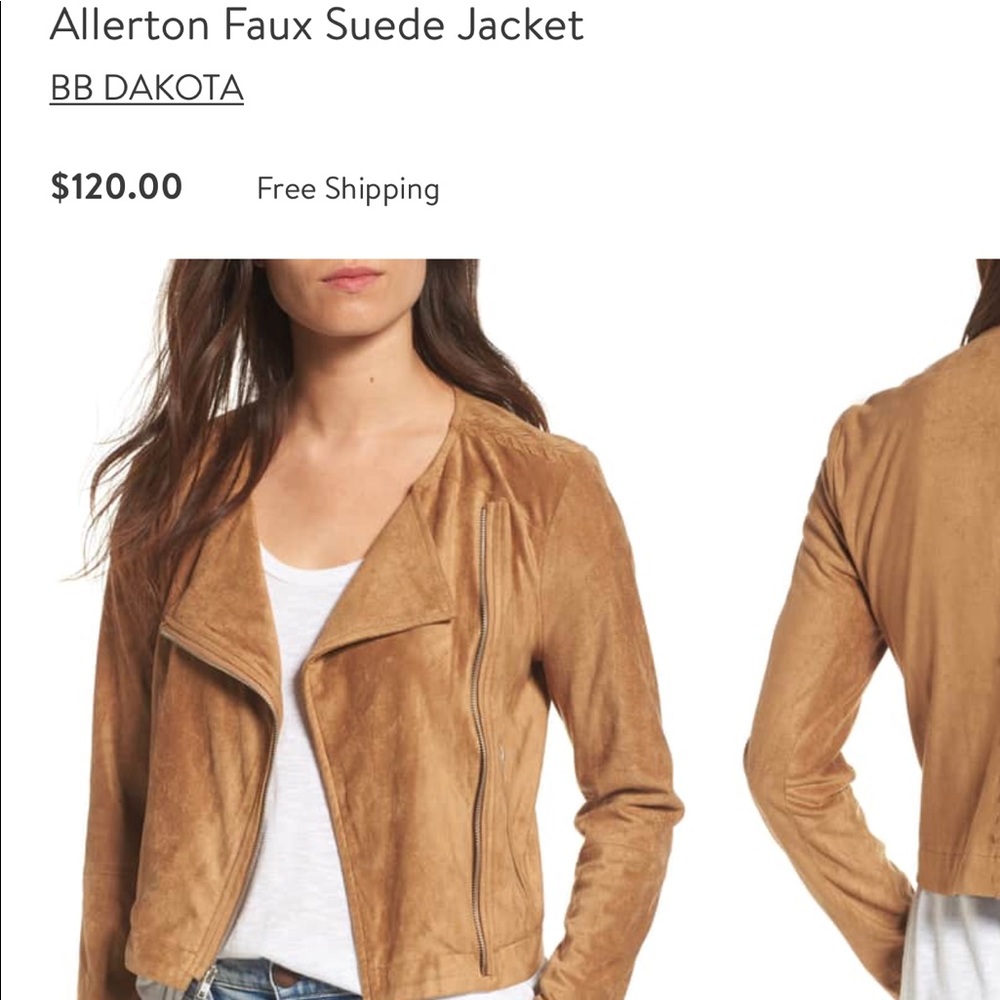 Faux suede jacket